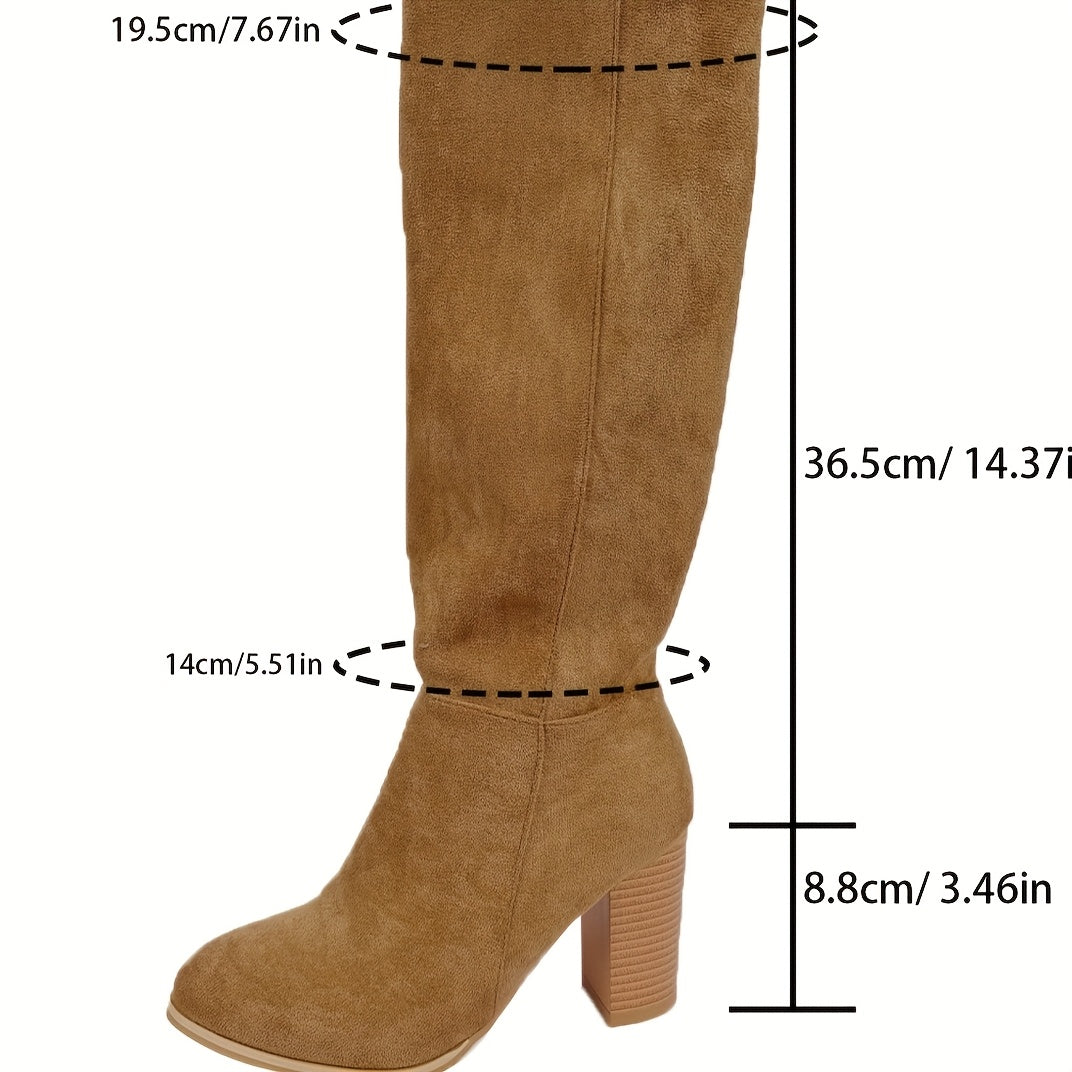 Perpetue | Block Heel Knee-High Boots