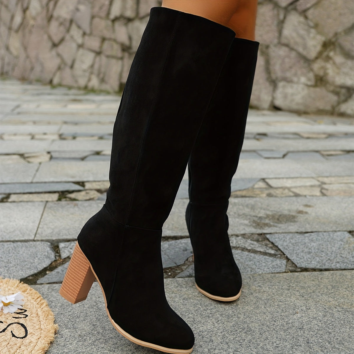 Perpetue | Block Heel Knee-High Boots