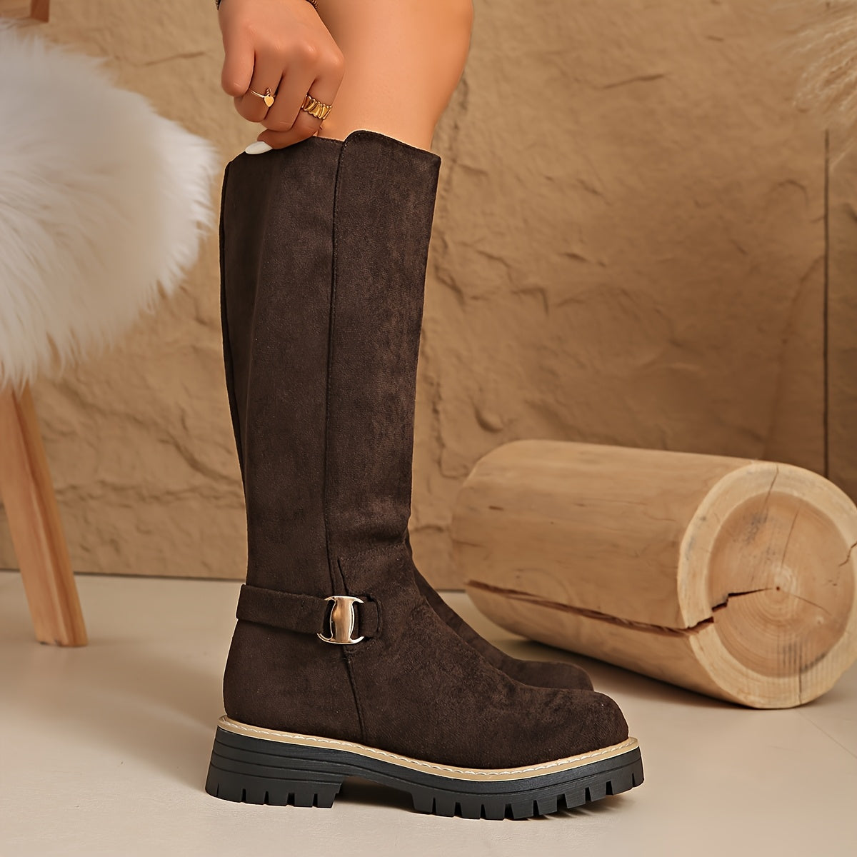 Adalind | Block Heel Knee-High Boots
