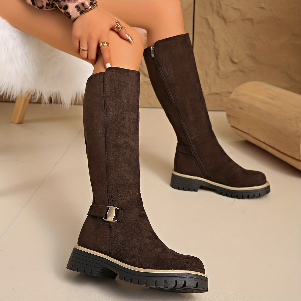 Adalind | Block Heel Knee-High Boots