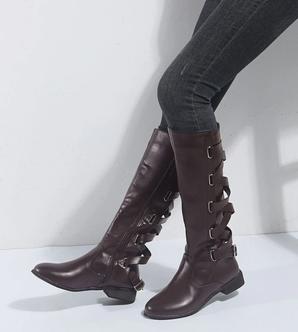 Ariella | Buckle Riding Knee-High Boots