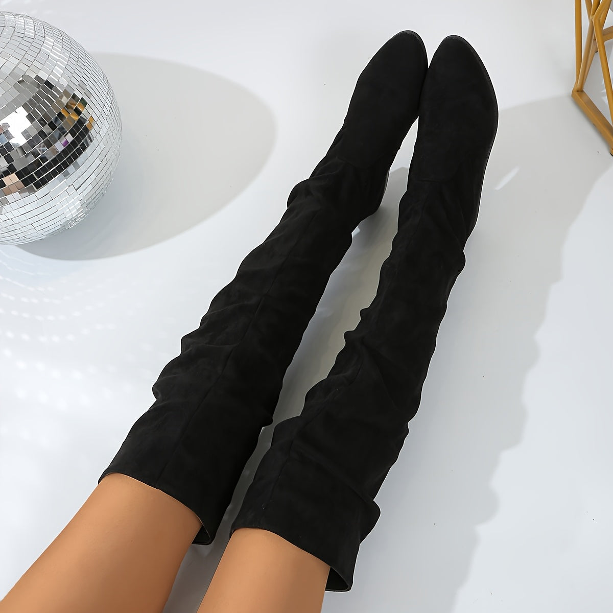 Griselda | Over The Knee Slouch Knee-High Boots