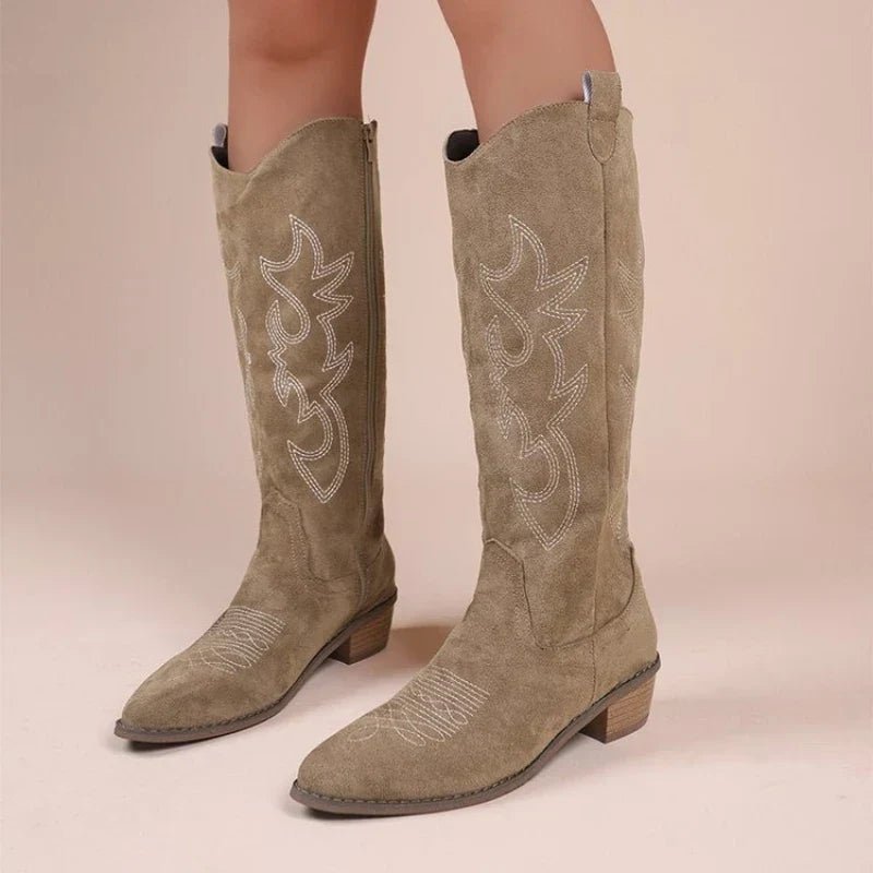 Bianca | Wide Calf Western Cowboy Boots
