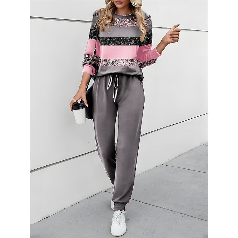Sadie | Color Block Drawstring Two-Piece Set