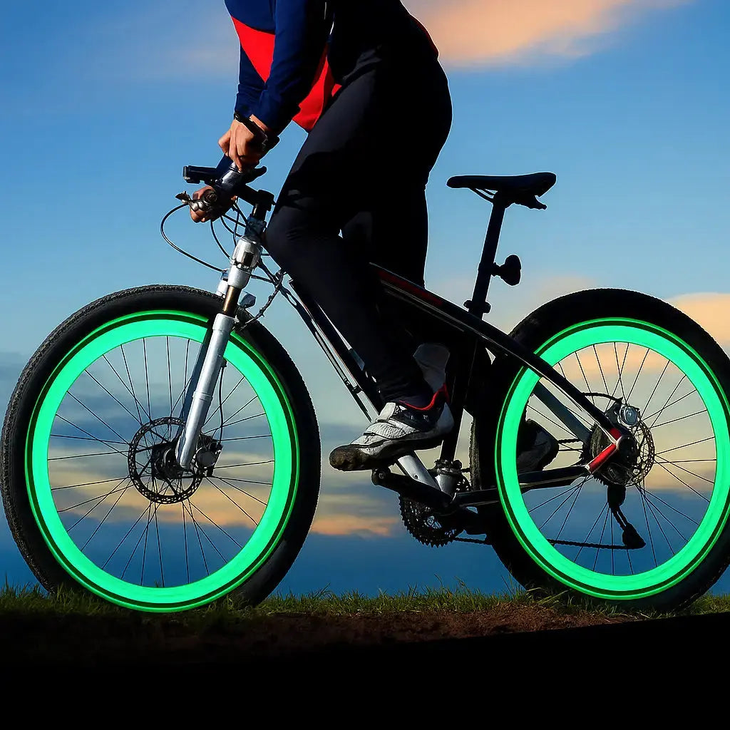 Bicycle Valve Lights | Motion-Activated LED & Universal Fit | Set of 2