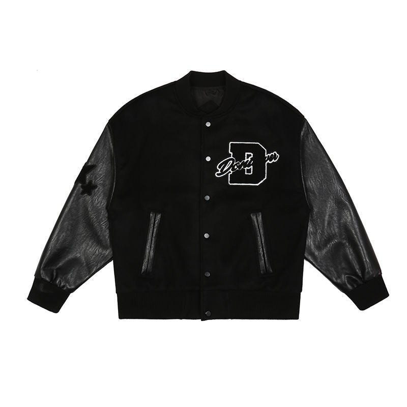 Derek | Men's Embroidered Varsity Jacket Oversized Letterman