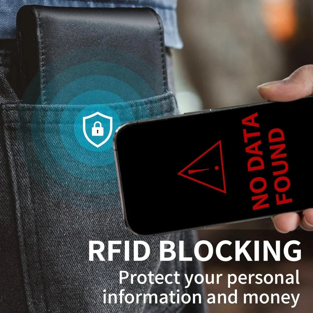 Bifold Wallet | Genuine Leather & RFID Blocking | 13 Card Slots