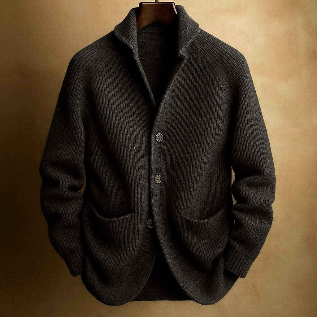 Blaze - Men's Ribbed Shawl Collar Cardigan