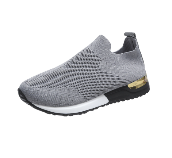 Women's Slip-On Knit Trainers with Cushioned Heel