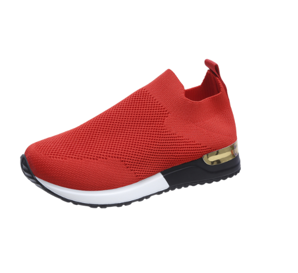 Women's Slip-On Knit Trainers with Cushioned Heel