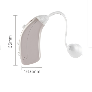 Bluetooth Hearing Aids with Noise Reduction Rechargeable Battery and Behind the Ear Design