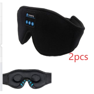 Bluetooth Sleep Mask with 100% Blackout Eye Cups Memory Foam and Built-In Speakers Silk