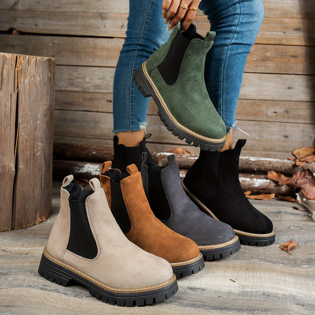 Delwyn | Platform Chelsea Boots
