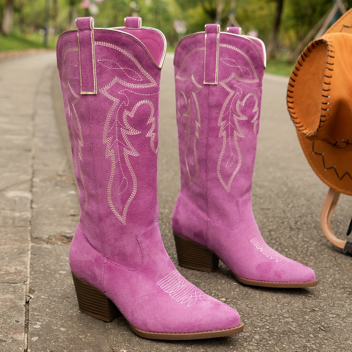 Xanthe | Wide Calf Western Cowboy Boots