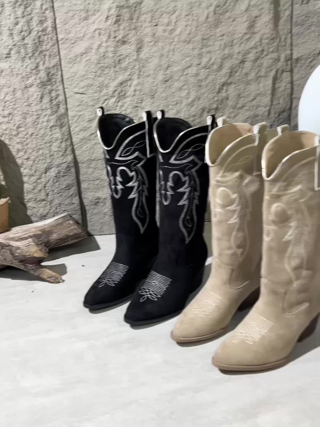Xanthe | Wide Calf Western Cowboy Boots
