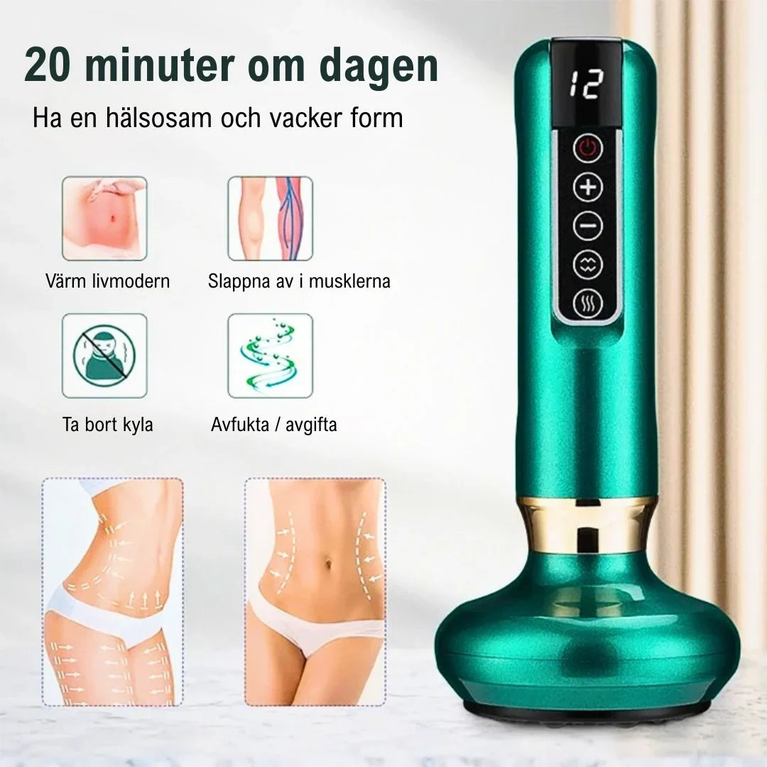 Body Sculpting Device | Red Light Therapy, EMS & Adjustable Cupping | 12 Intensity Levels