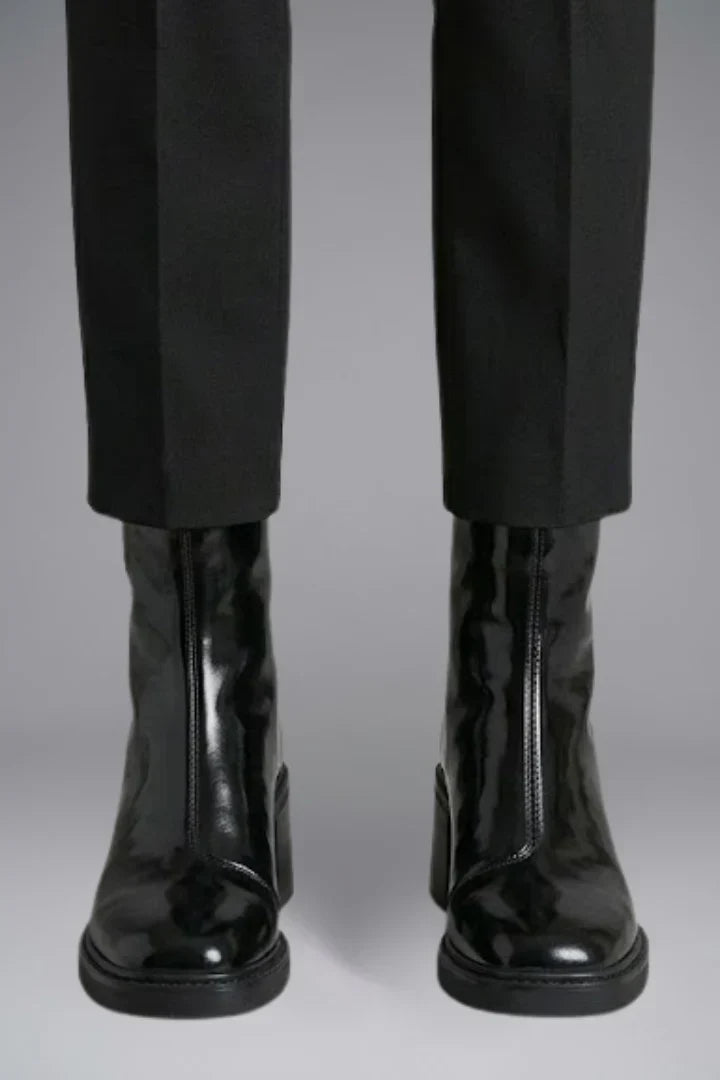 Women's Square Toe Ankle Boots | Block Heel Western Style