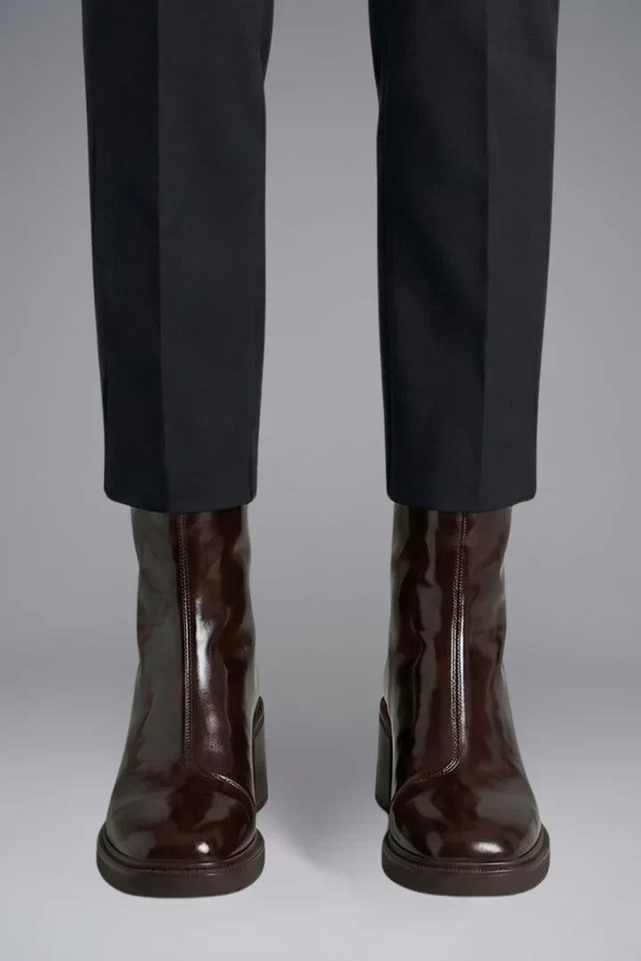 Women's Square Toe Ankle Boots | Block Heel Western Style