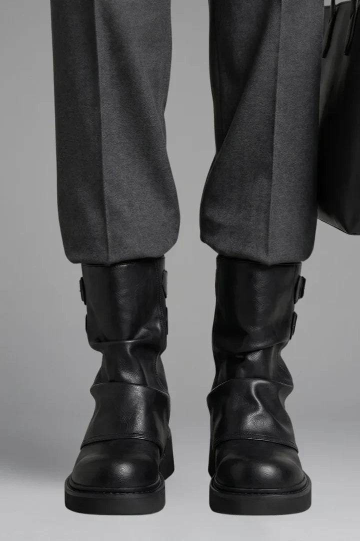 Women's Mid-Calf Boots | Buckle Detail & Low Heel