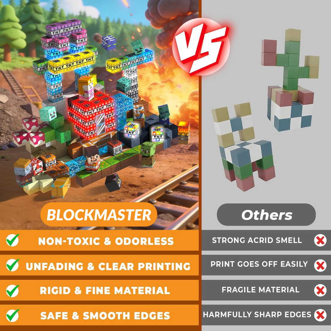 Boys' Magnetic Building Blocks with Light-Up Cubes and Childrens Toys