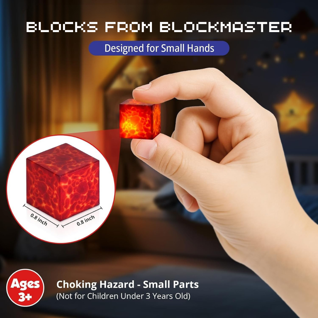 Boys' Magnetic Building Blocks with Light-Up Cubes and Childrens Toys