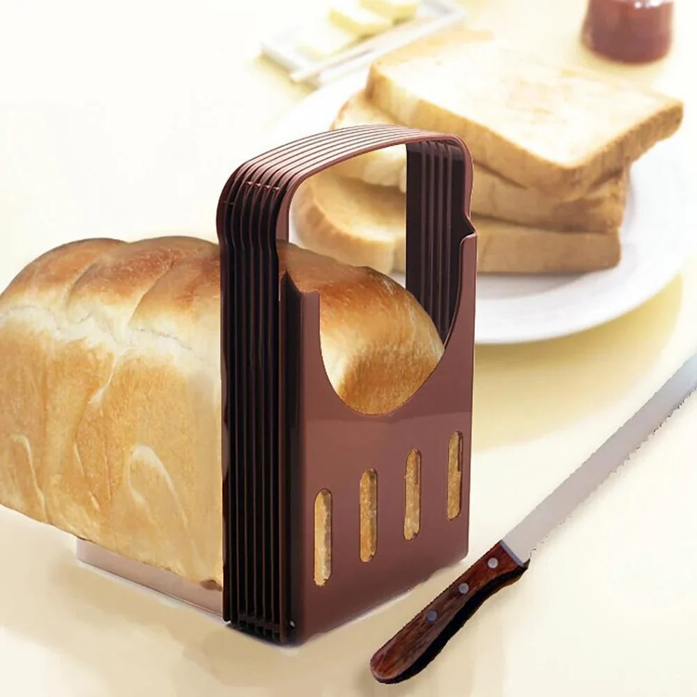 Bread Slicer | Adjustable Thickness & Foldable | With Crumb Tray