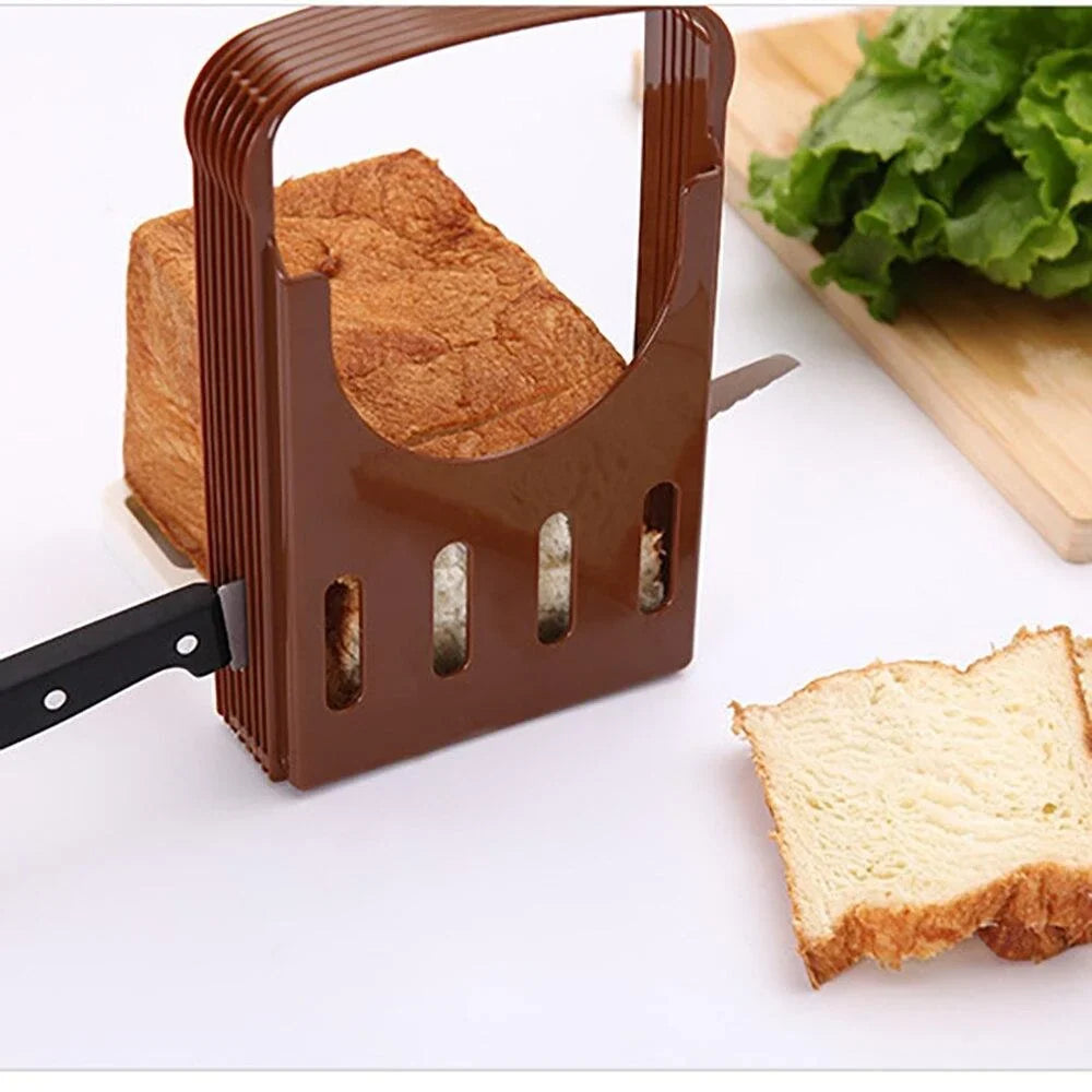Bread Slicer | Adjustable Thickness & Foldable | With Crumb Tray