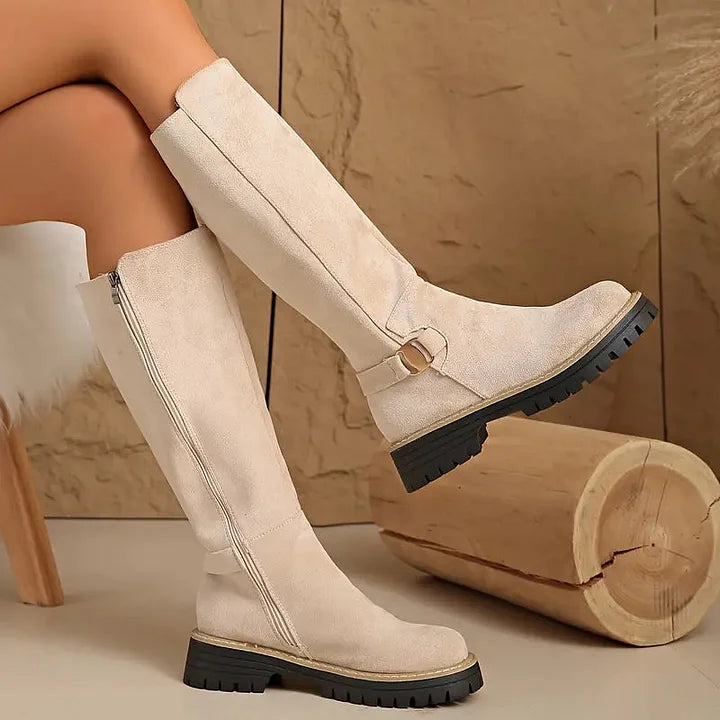 Rosina | Buckle Detail Knee-High Boots