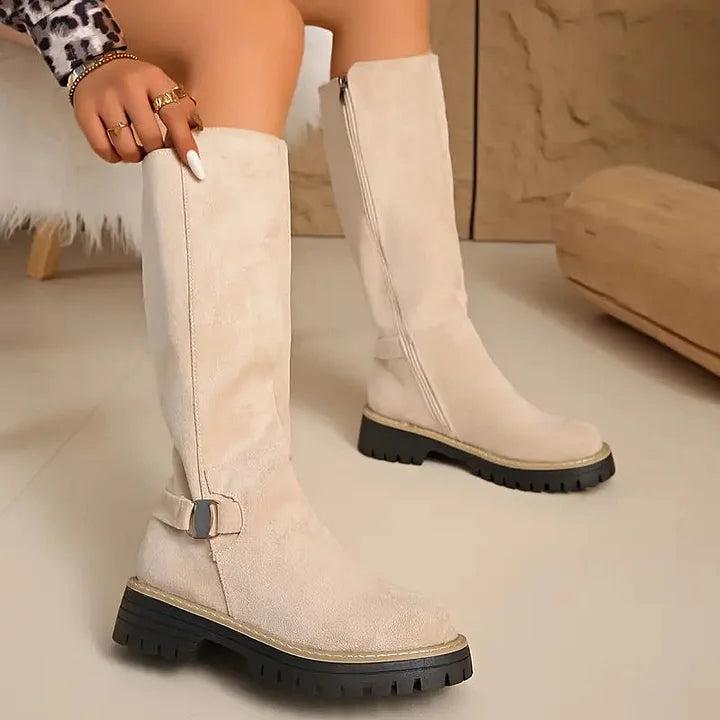Rosina | Buckle Detail Knee-High Boots