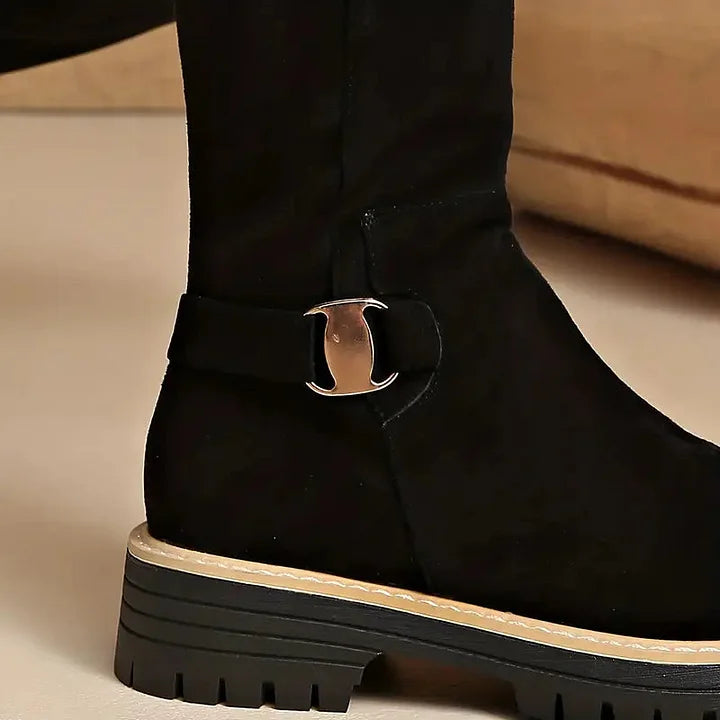 Rosina | Buckle Detail Knee-High Boots