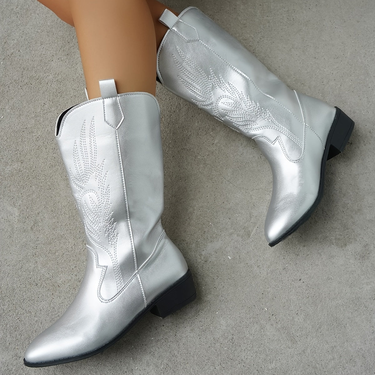 Phoebe | Wide Calf Western Cowboy Boots
