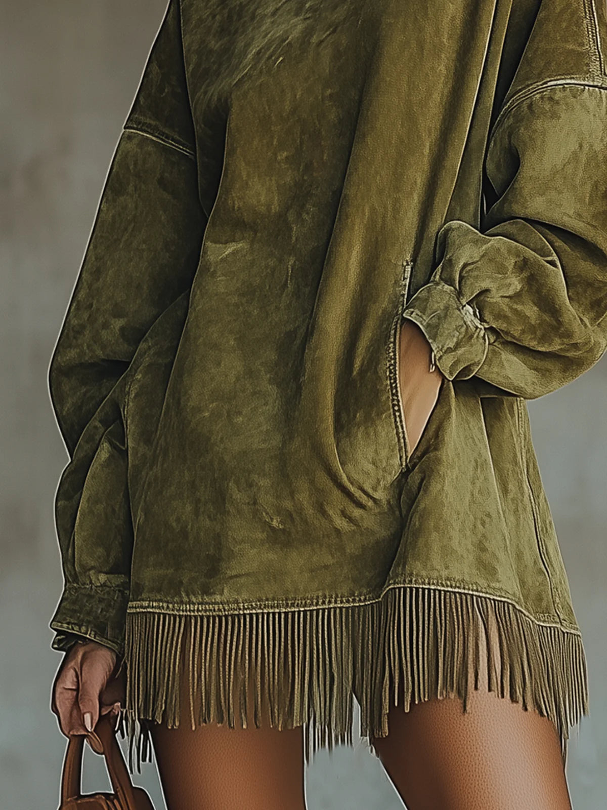 Bellamy | Knit Fringe Hem Sweater Dress