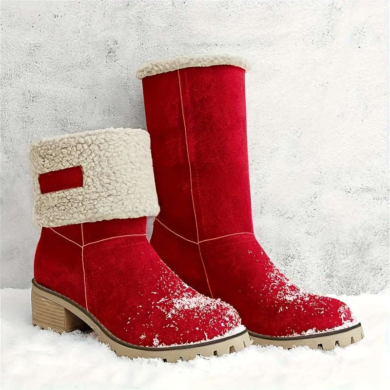Xiomara | Fleece Lined Block Heel Ankle Boots