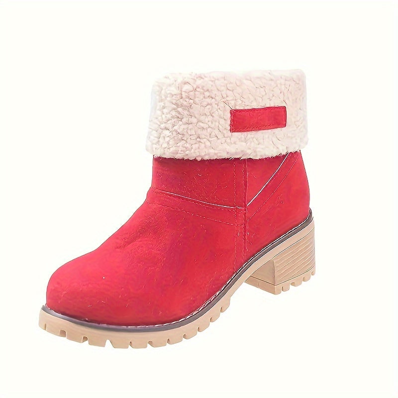 Xiomara | Fleece Lined Block Heel Ankle Boots