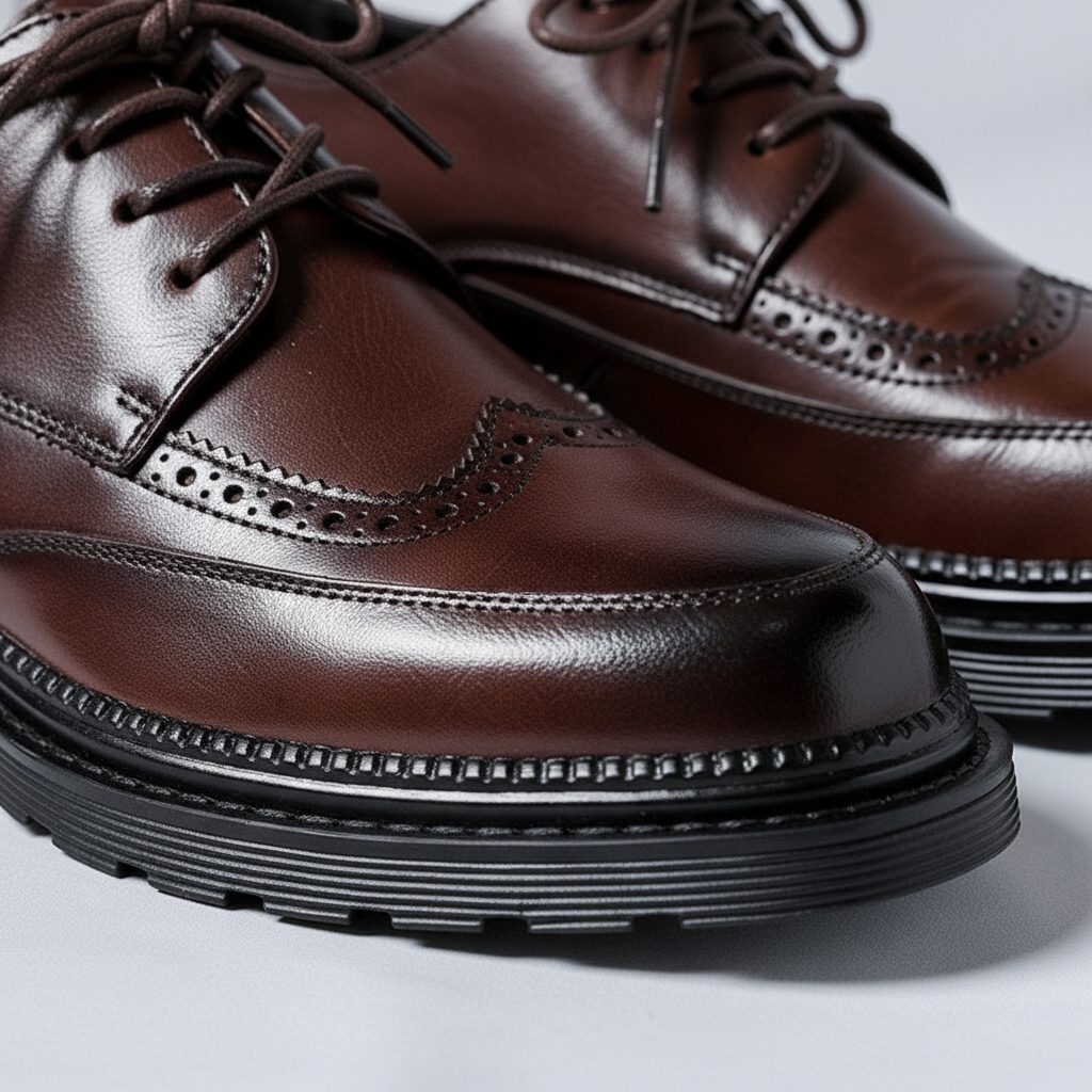 Brogue Lug Sole Derby Shoes for Men
