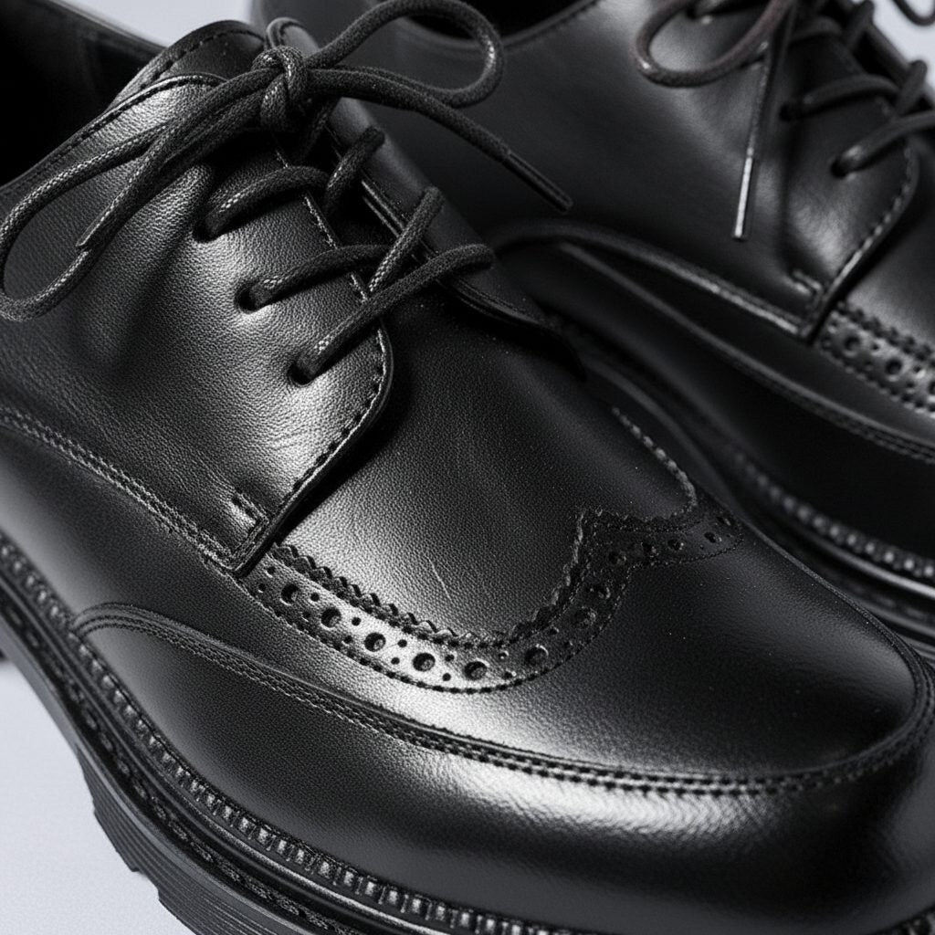 Brogue Lug Sole Derby Shoes for Men