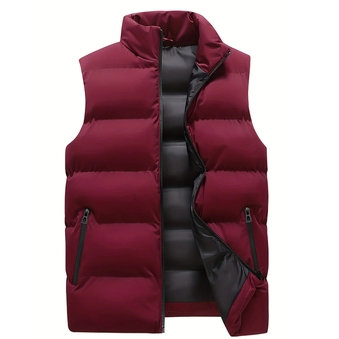 Reid | Men's Puffer Vest High Collar Zipper Quilted