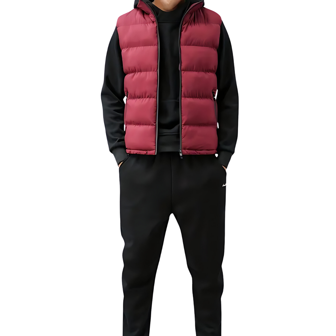 Reid | Men's Puffer Vest High Collar Zipper Quilted