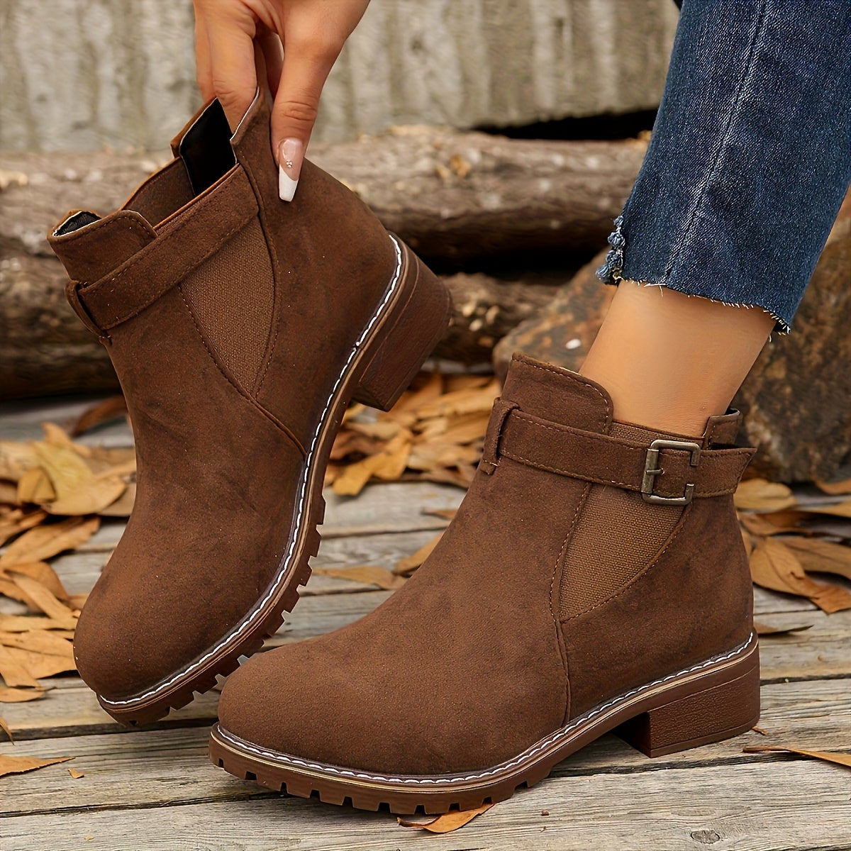 Women’s Buckle Chelsea Ankle Boots