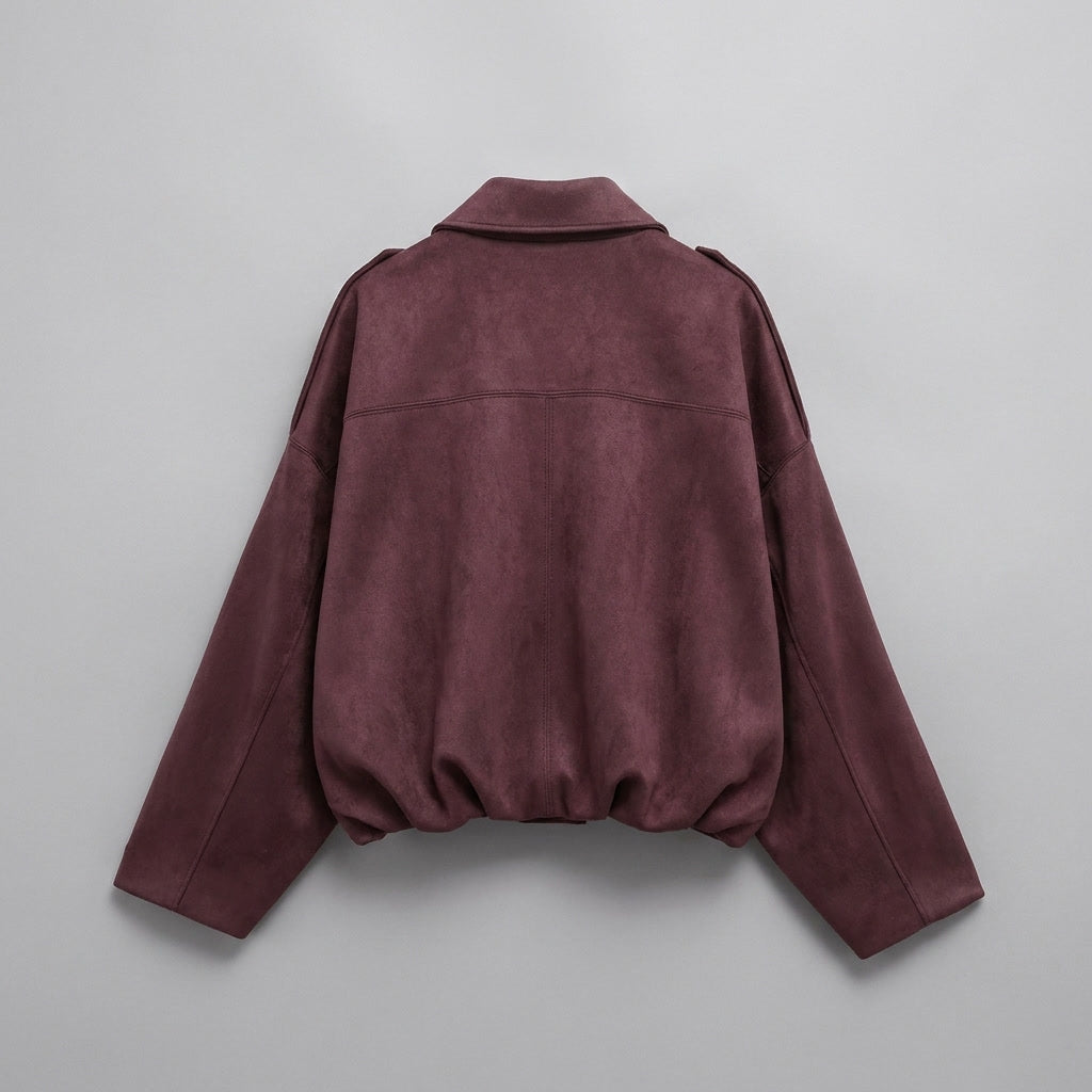 Renna Suede Bomber Jacket
