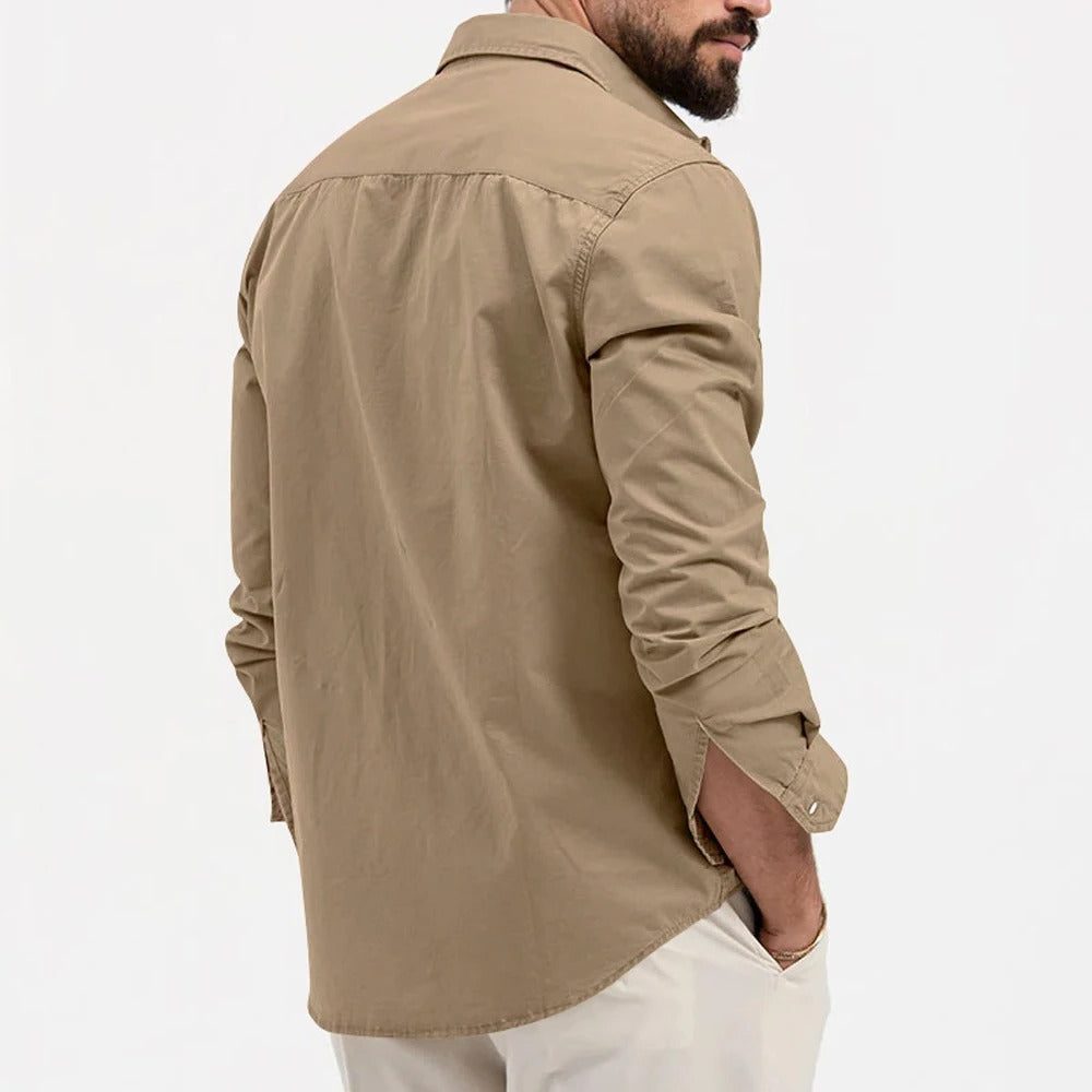 Button-Down Cargo Shirt for Men