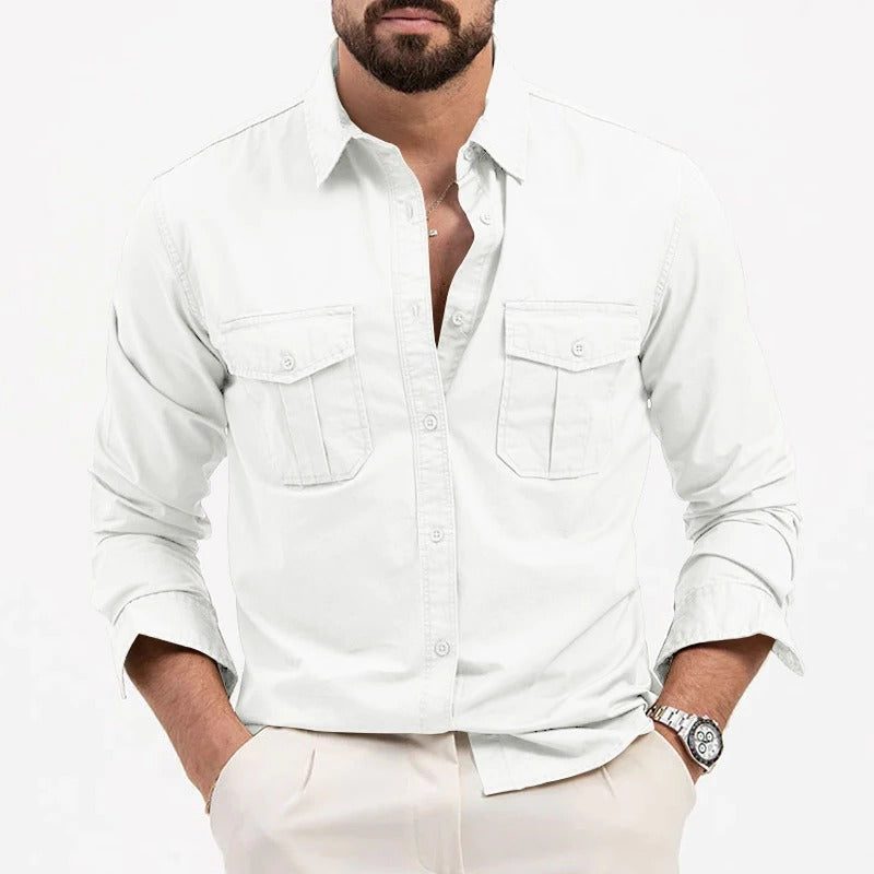 Button-Down Cargo Shirt for Men