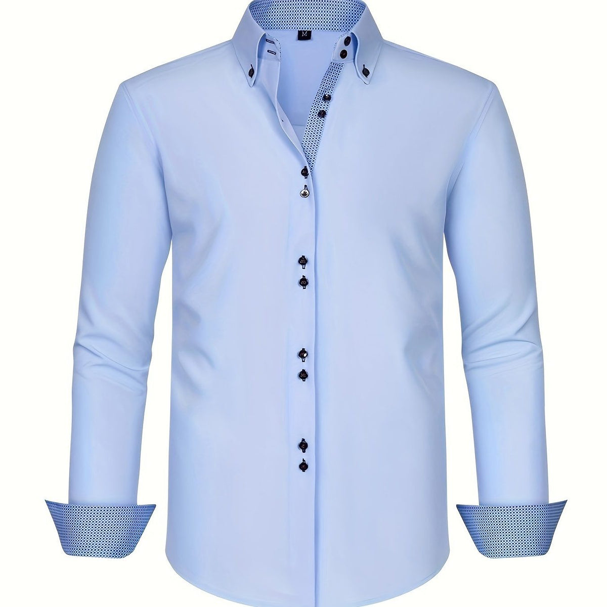Button-Down Contrast Cuff Shirt for Men