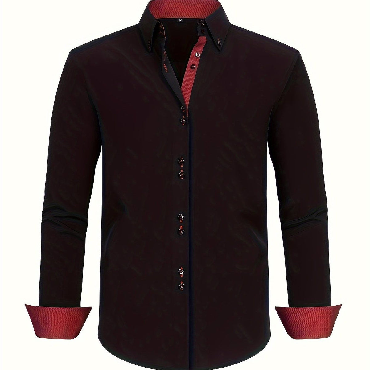 Button-Down Contrast Cuff Shirt for Men