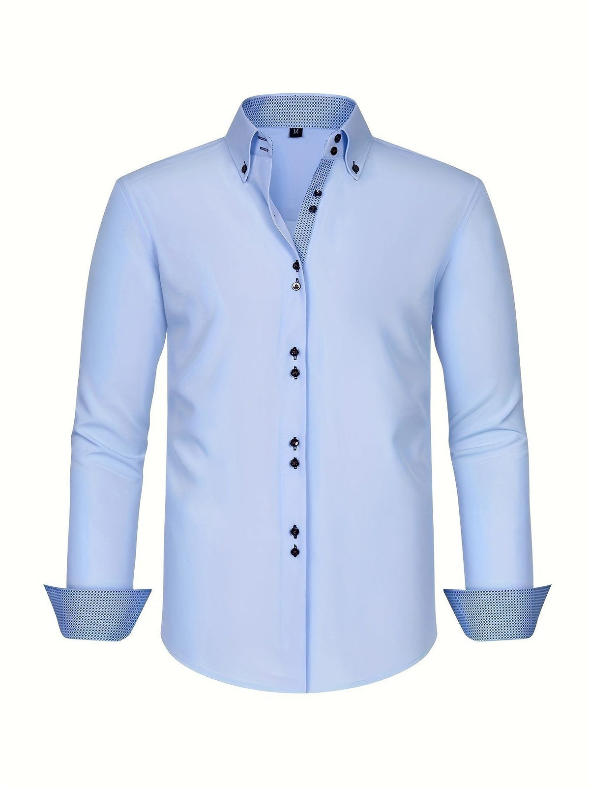 Button-Down Contrast Cuff Shirt for Men