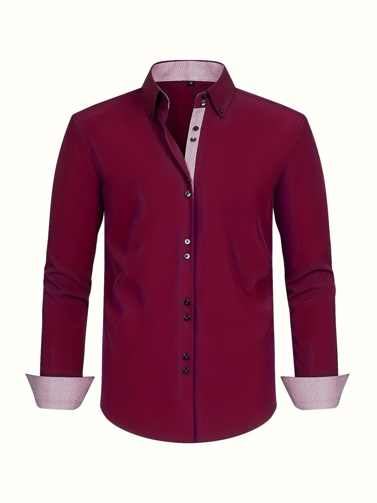 Button-Down Contrast Cuff Shirt for Men