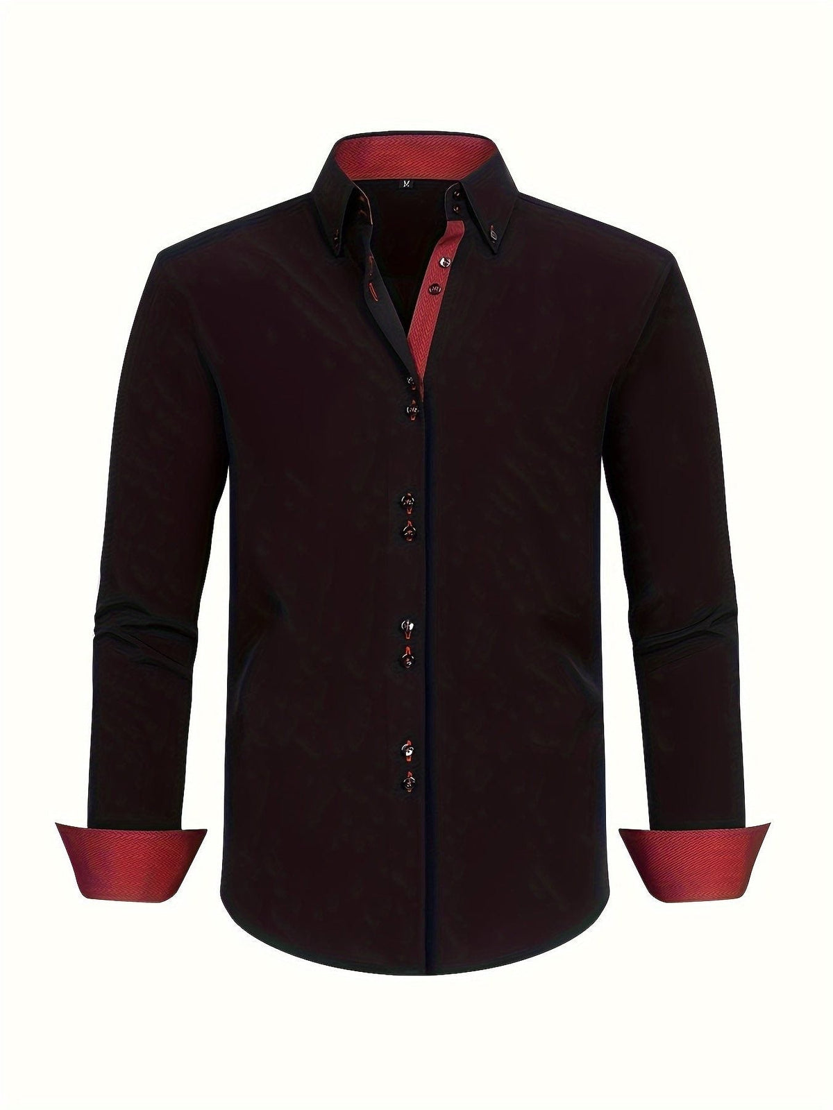 Button-Down Contrast Cuff Shirt for Men