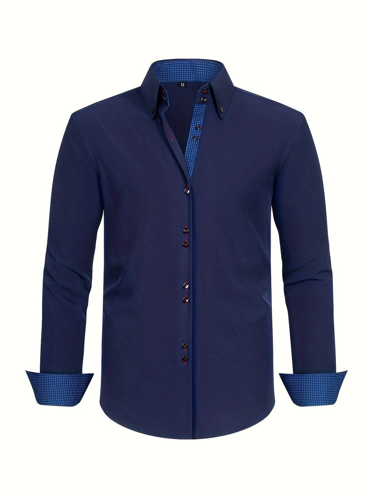Button-Down Contrast Cuff Shirt for Men