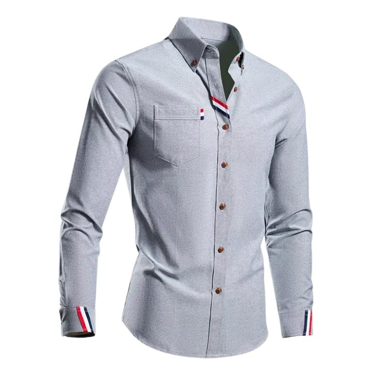 Button-Down Cotton Oxford Shirt for Men