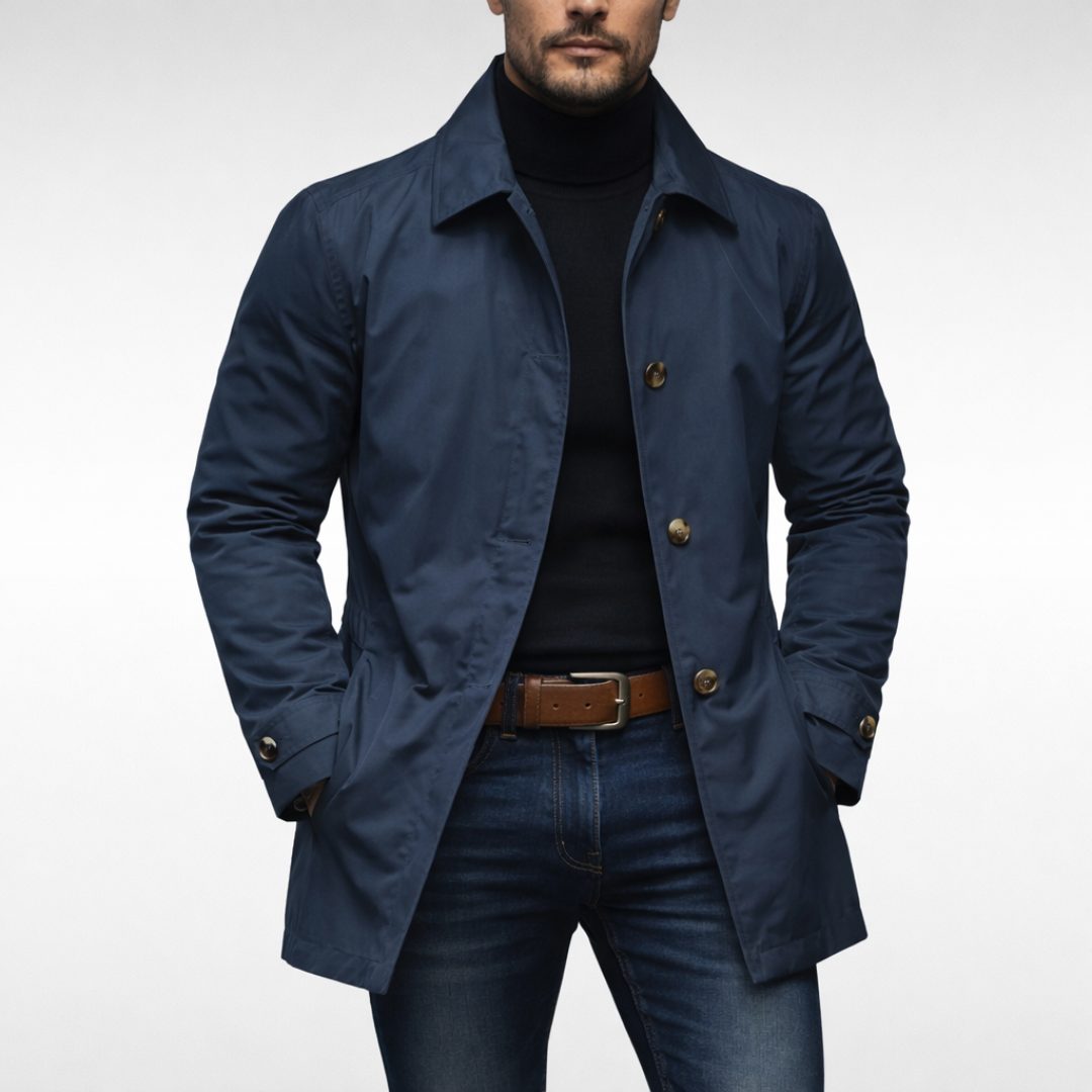 Button-Down Lapel Coat for Men
